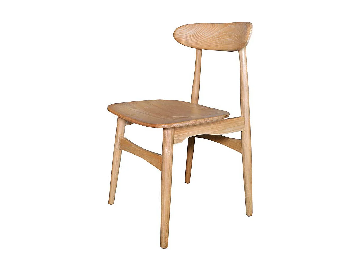 Esszimmerstuhl Holzstuhl aus Sungkai Holz 45 cm Sitzhöhe