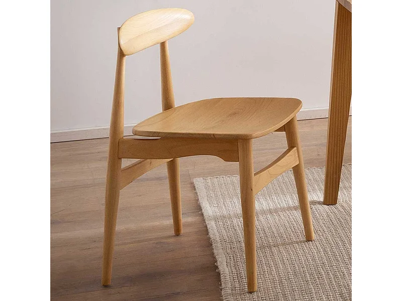 Esszimmerstuhl Holzstuhl aus Sungkai Holz 45 cm Sitzhöhe