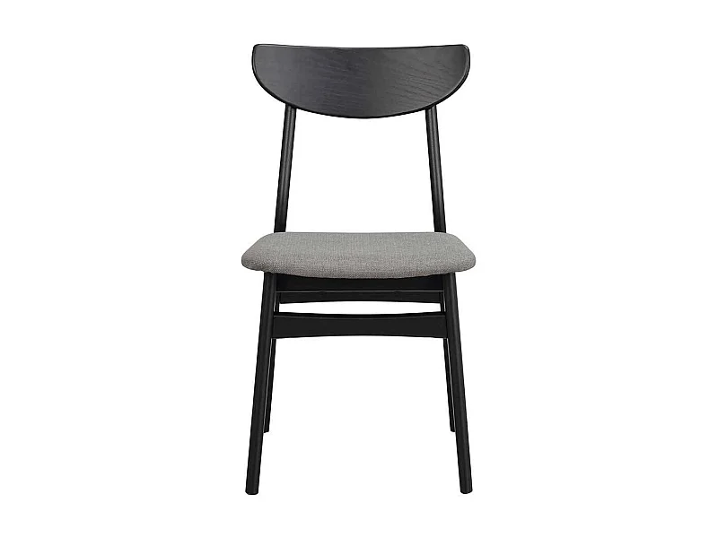 Holzstuhl in Schwarz Dunkelgrau (2er Set)