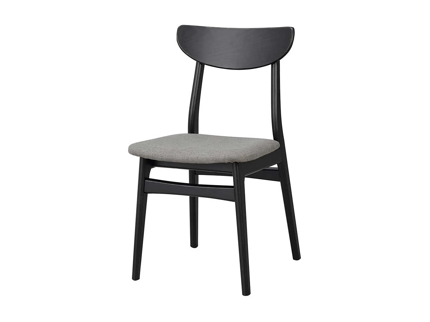 Holzstuhl in Schwarz Dunkelgrau (2er Set)