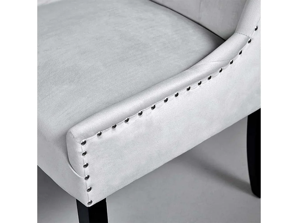 Esszimmerstuhl Stuhl in Silbergrau und Schwarz