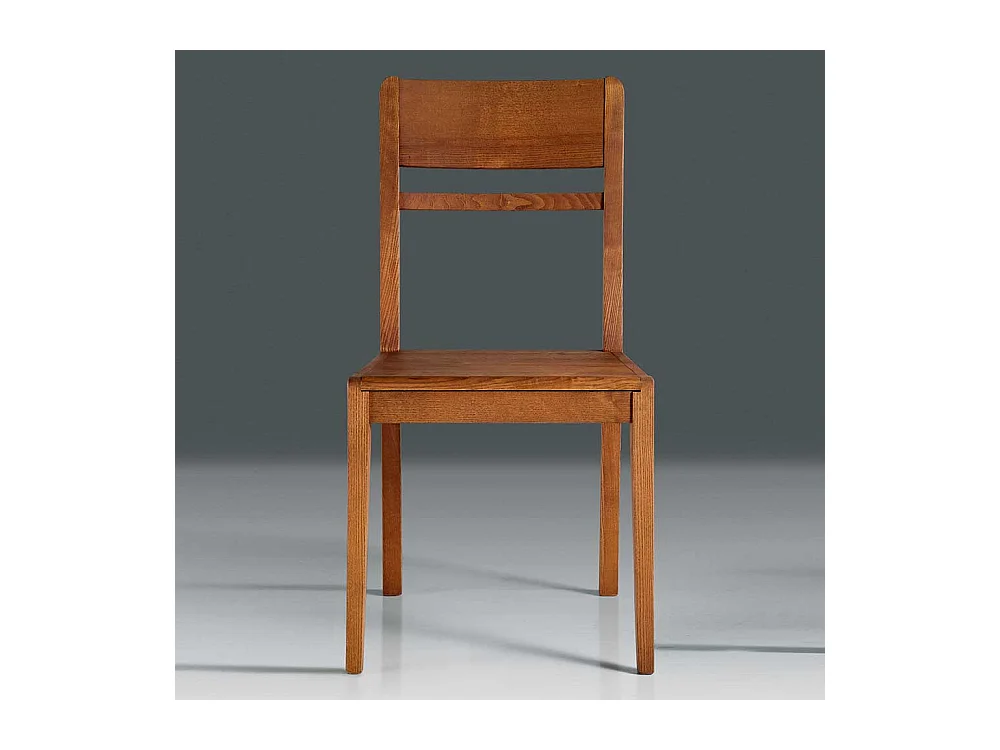 Holzstuhl Massiv aus Esche Nussbaumfarben