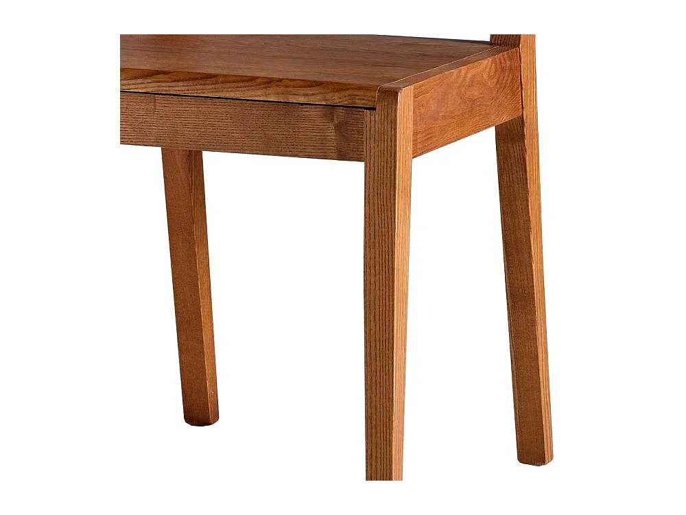 Holzstuhl Massiv aus Esche Nussbaumfarben