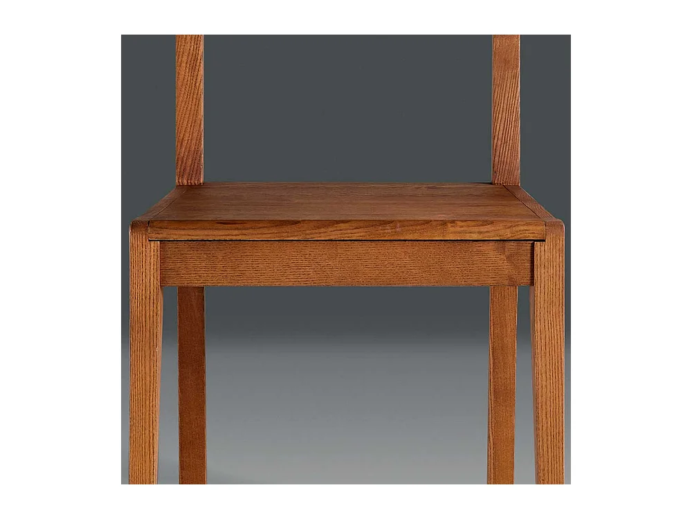 Holzstuhl Massiv aus Esche Nussbaumfarben