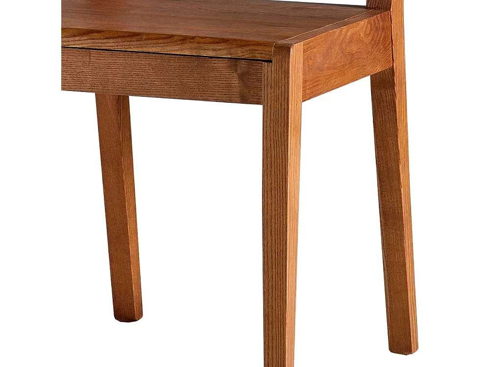 Holzstuhl Massiv aus Esche Nussbaumfarben