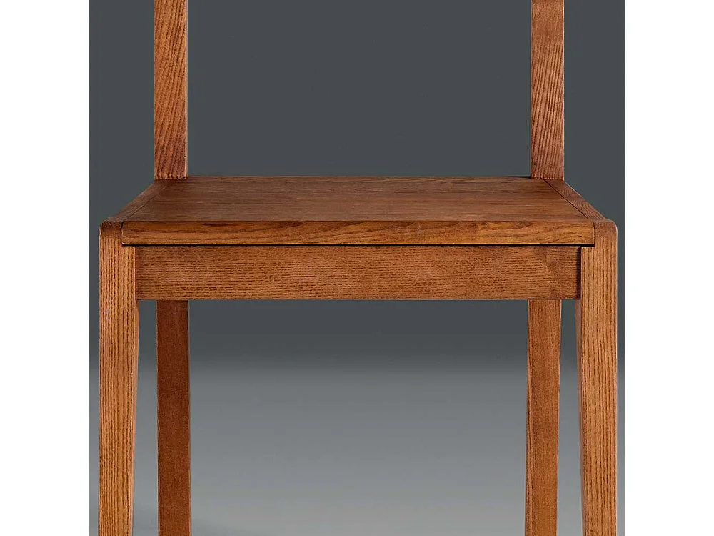 Holzstuhl Massiv aus Esche Nussbaumfarben