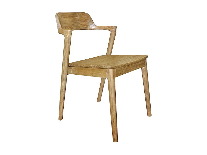 Armlehnstuhl Stuhl Massivholz im Skandi Design 46 cm Sitzhöhe