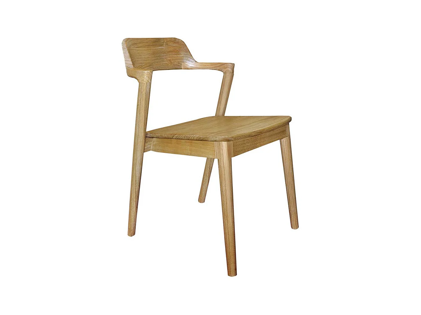 Armlehnstuhl Stuhl Massivholz im Skandi Design 46 cm Sitzhöhe