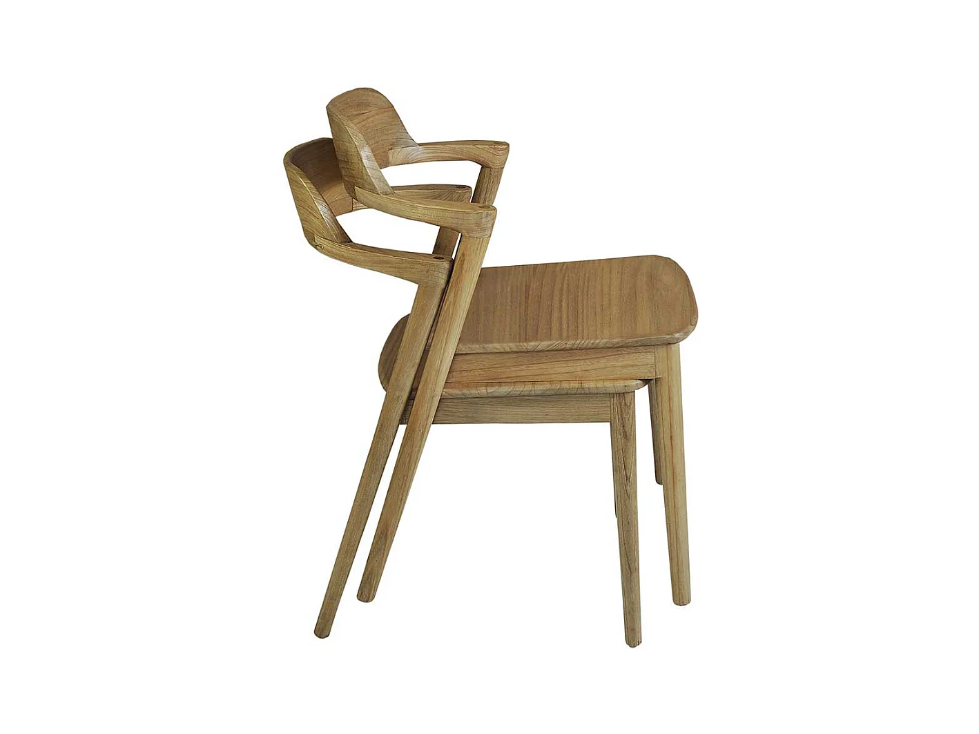 Armlehnstuhl Stuhl Massivholz im Skandi Design 46 cm Sitzhöhe