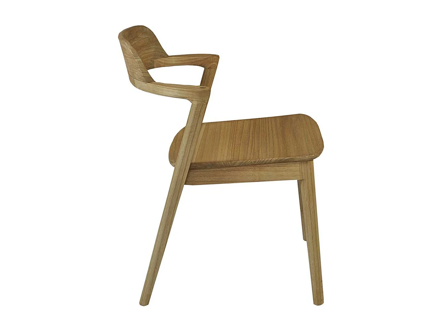 Armlehnstuhl Stuhl Massivholz im Skandi Design 46 cm Sitzhöhe