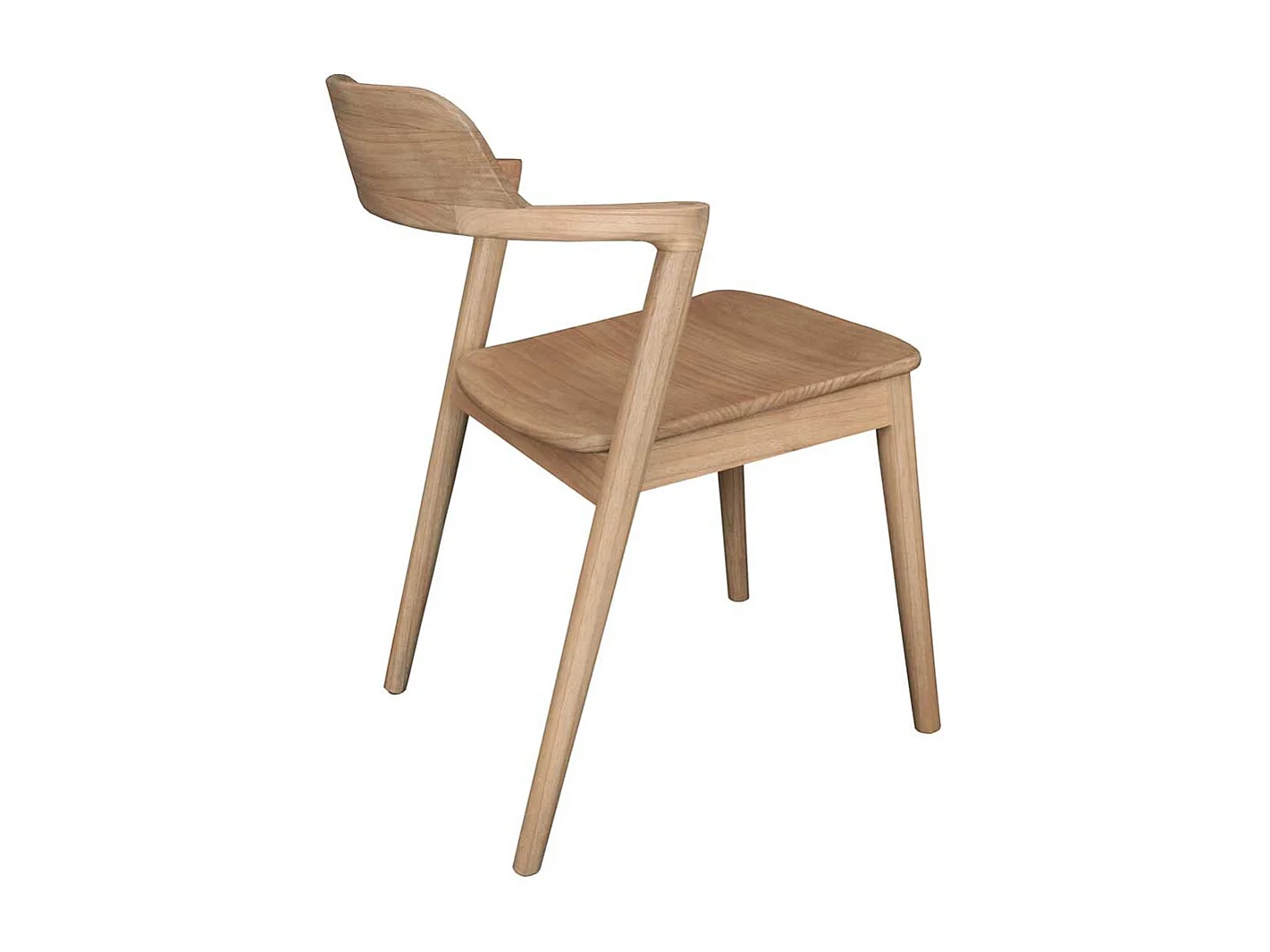 Armlehnstuhl Stuhl Massivholz im Skandi Design 46 cm Sitzhöhe