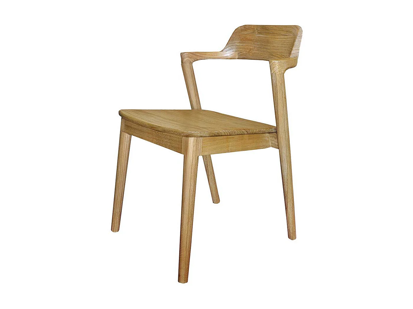 Armlehnstuhl Stuhl Massivholz im Skandi Design 46 cm Sitzhöhe