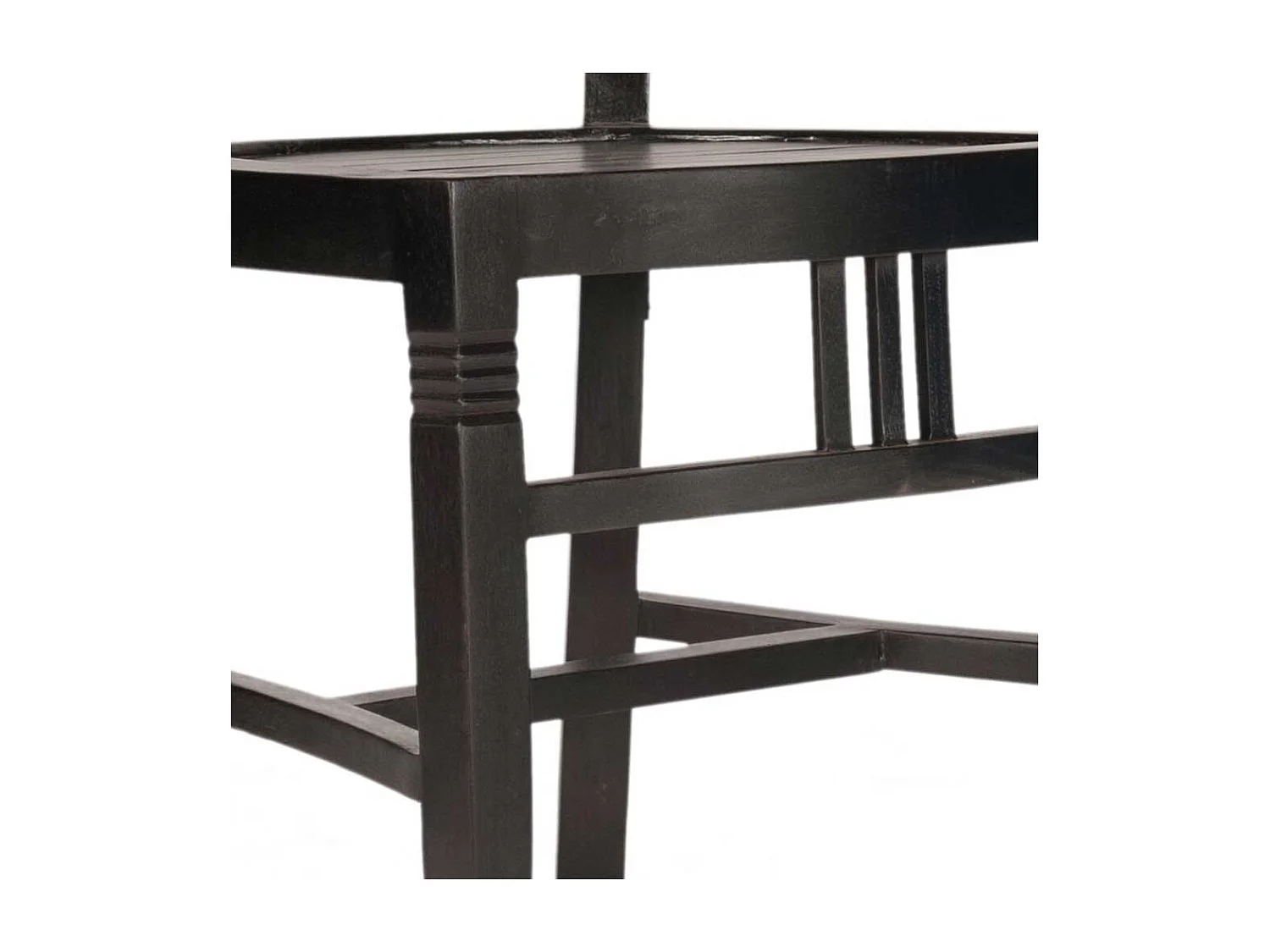 Hochlehner im Kolonialstil Mahagoni Massivholz