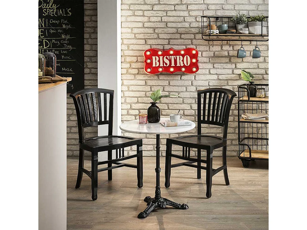 Hochlehner im Kolonialstil Mahagoni Massivholz