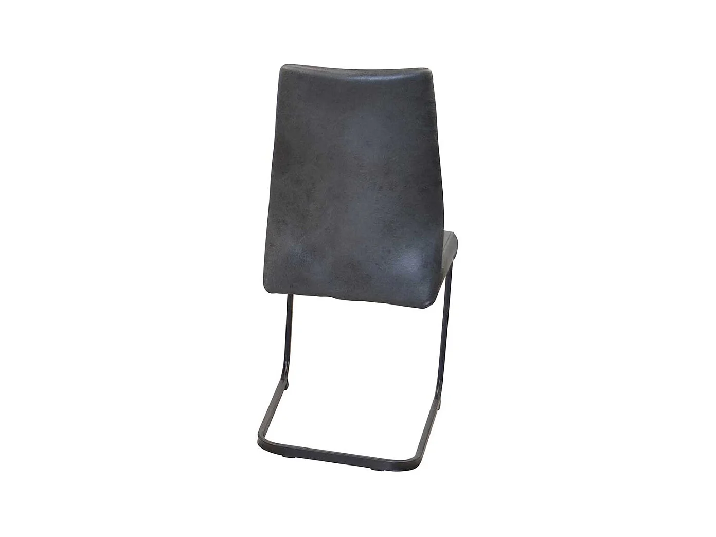 Freischwinger Stuhl Set in Anthrazit Vintage und Schwarz Microfaser Bezug (4er Set)