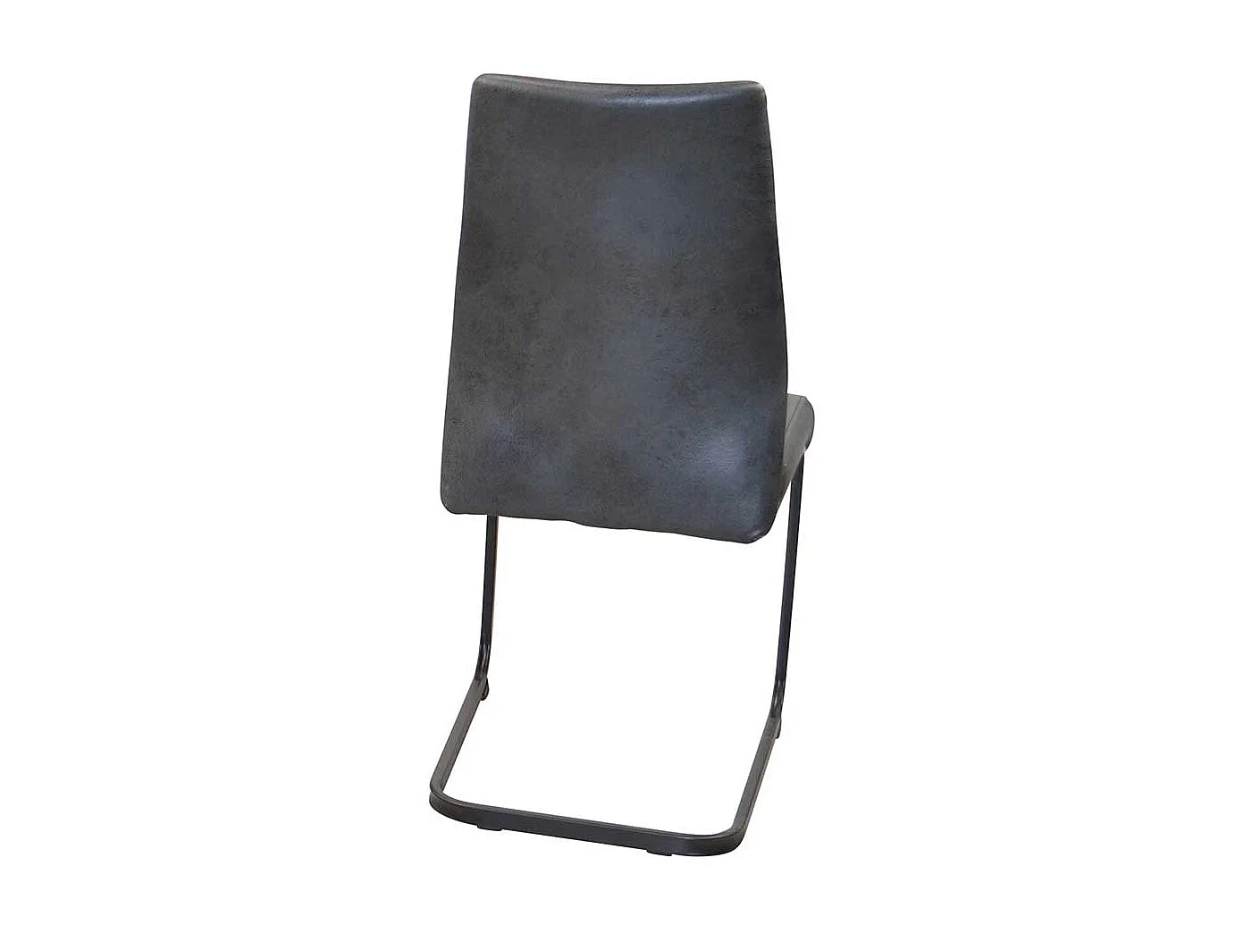 Freischwinger Stuhl Set in Anthrazit Vintage und Schwarz Microfaser Bezug (4er Set)