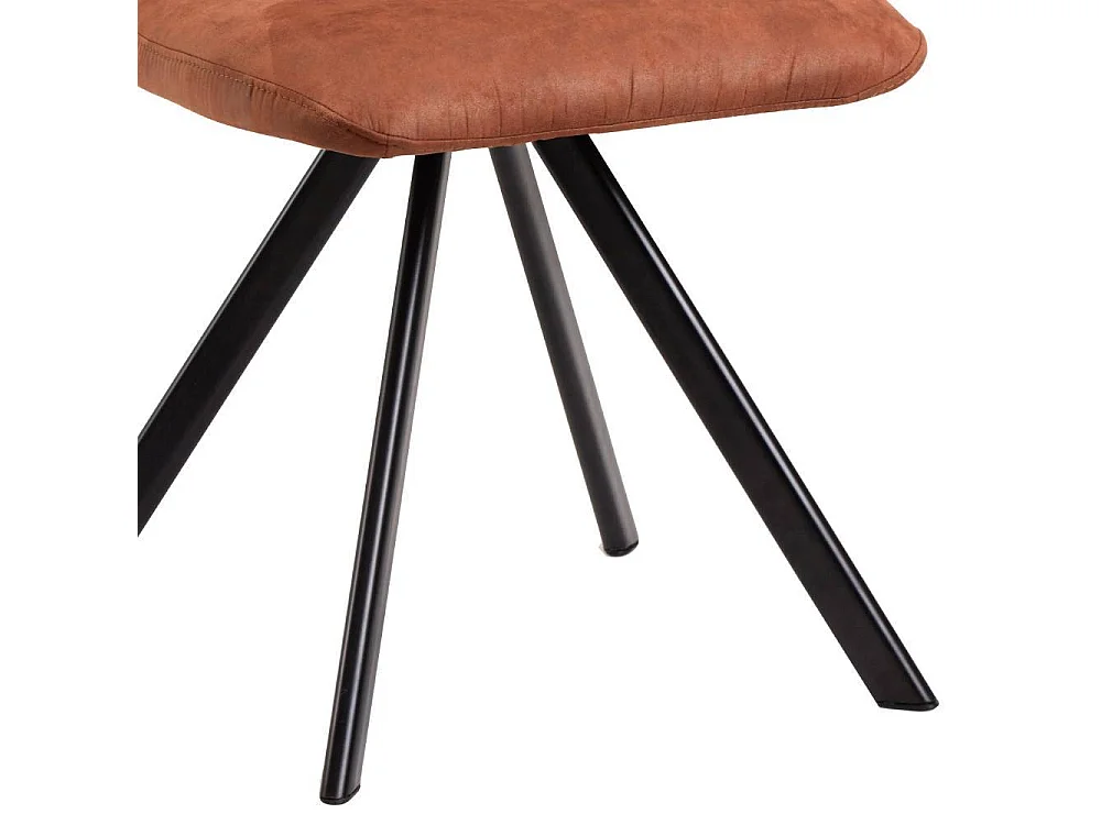 Esszimmerstuhl Polsterstuhl aus Microfaser mit Gestell aus Metall (2er Set)