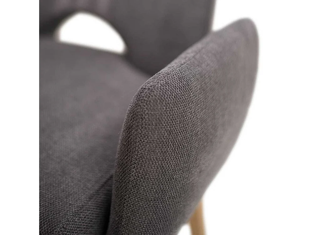 Esszimmerarmlehnstuhl aus Velours Gestell aus Massivholz