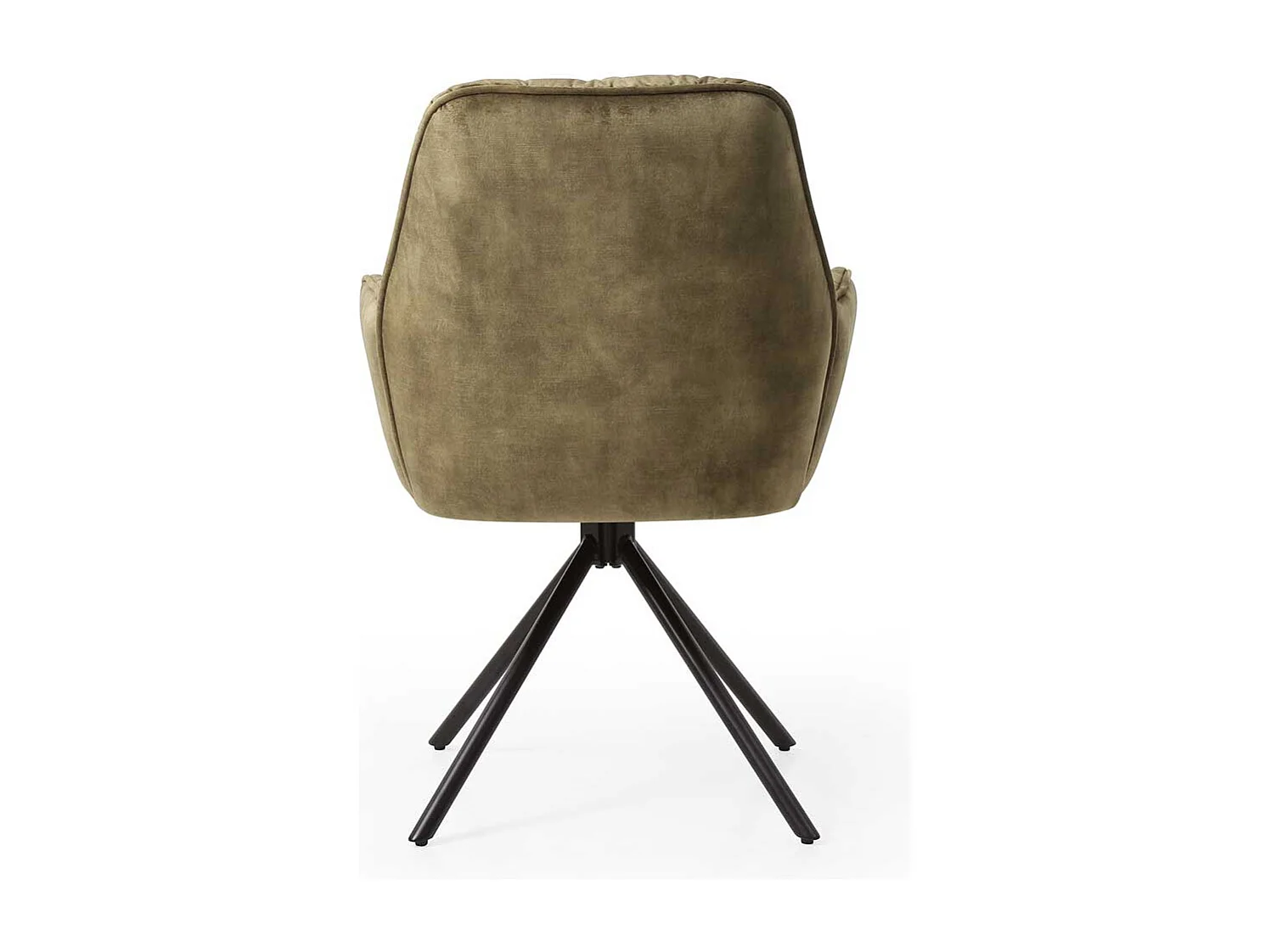 Polster Esszimmerstuhl in Oliv Grün und Schwarz drehbar