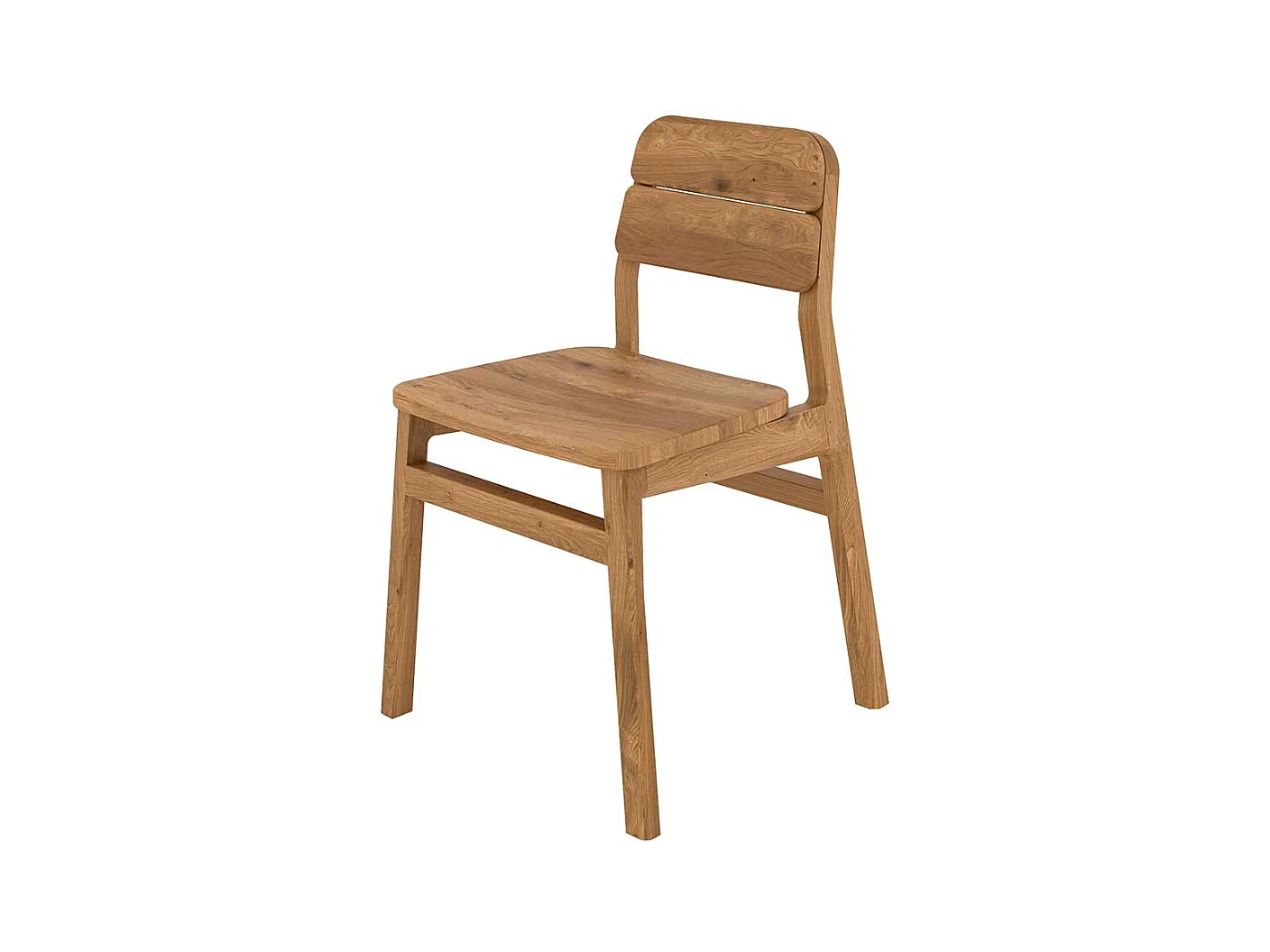 Esszimmerstuhl Stuhl Esszimmer aus Wildeiche Massivholz mit vier Füßen (2er Set)