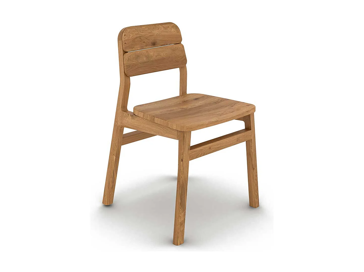 Esszimmerstuhl Stuhl Esszimmer aus Wildeiche Massivholz mit vier Füßen (2er Set)