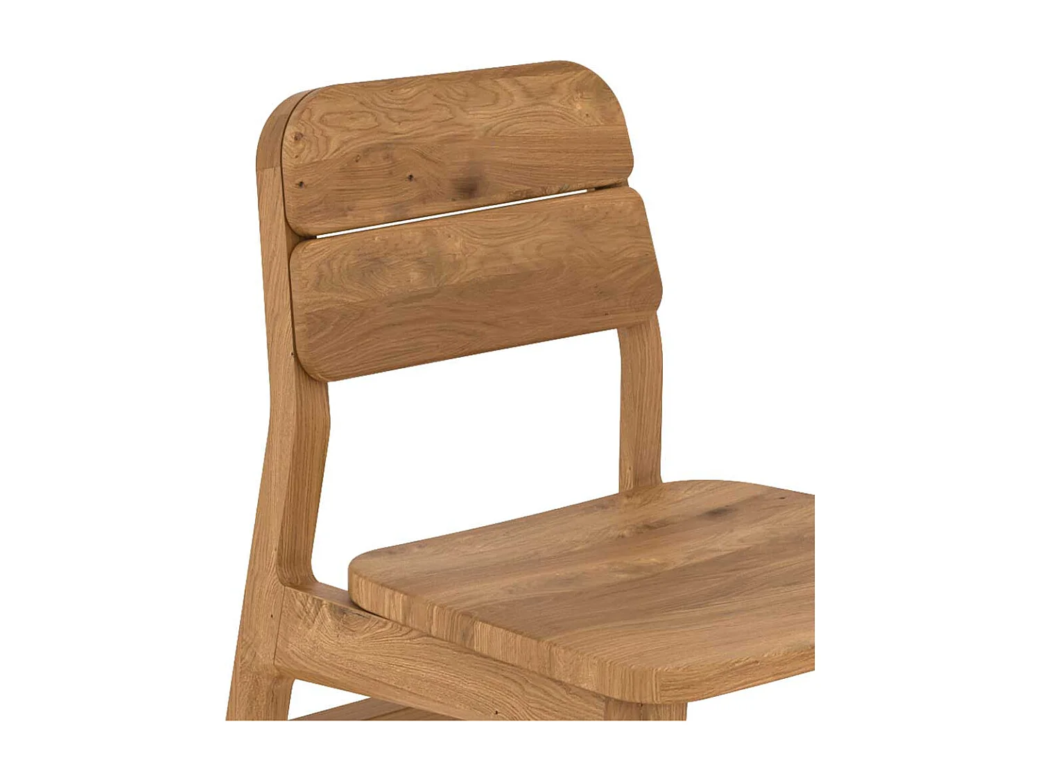 Esszimmerstuhl Stuhl Esszimmer aus Wildeiche Massivholz mit vier Füßen (2er Set)