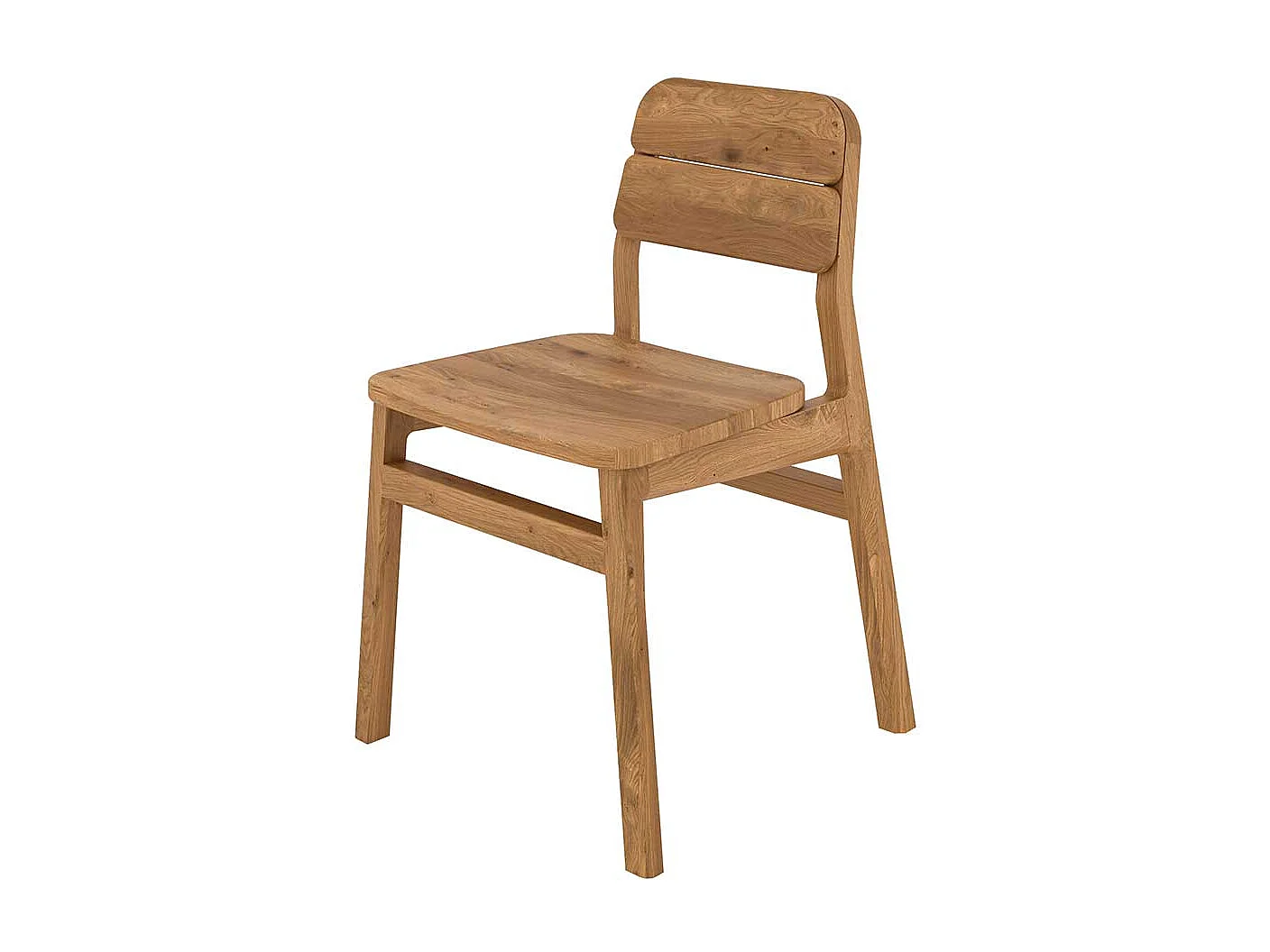 Esszimmerstuhl Stuhl Esszimmer aus Wildeiche Massivholz mit vier Füßen (2er Set)