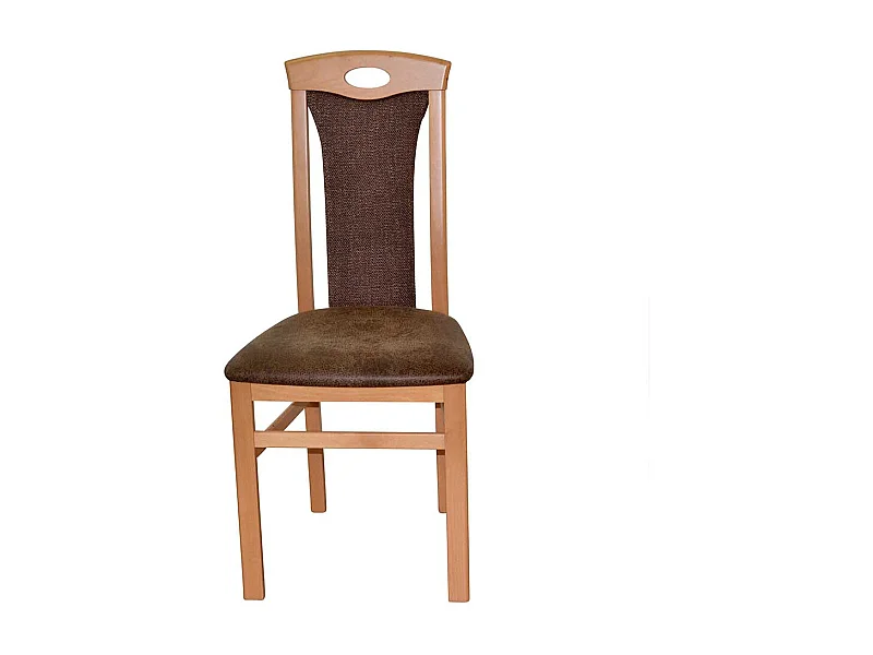 Esstisch Stühle Buche Bezug in Braun 95 cm hoch (2er Set)