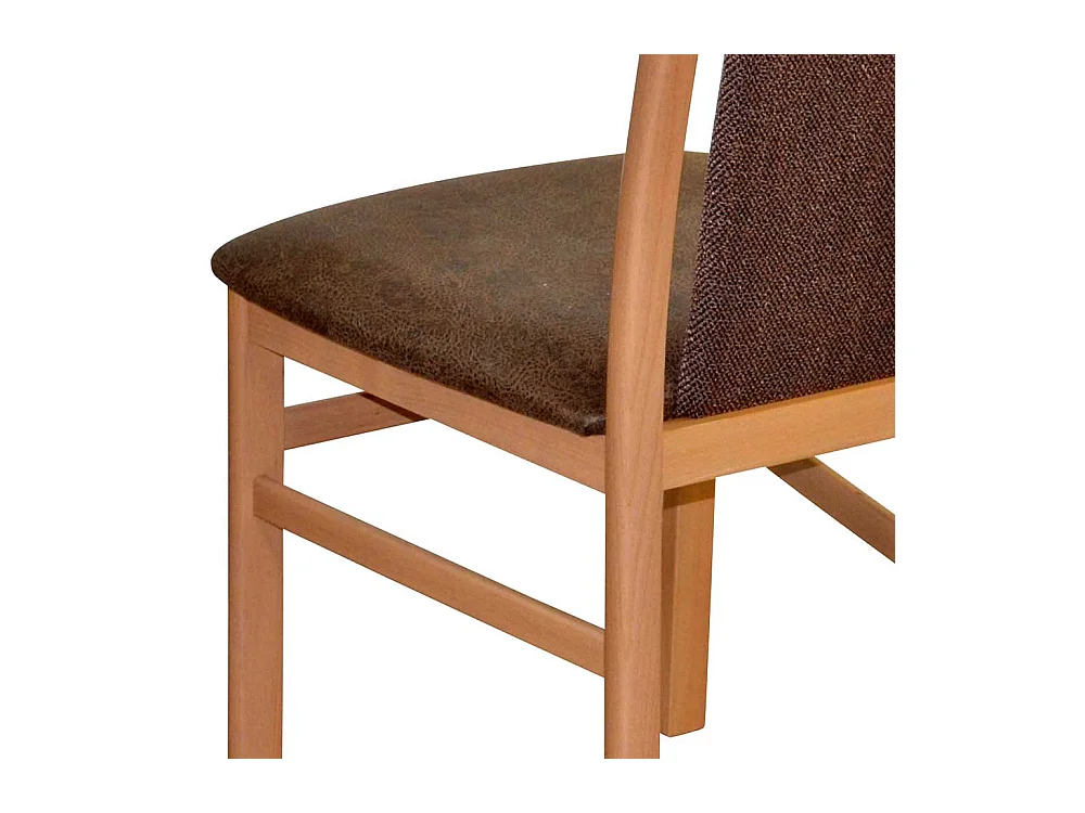 Esstisch Stühle Buche Bezug in Braun 95 cm hoch (2er Set)
