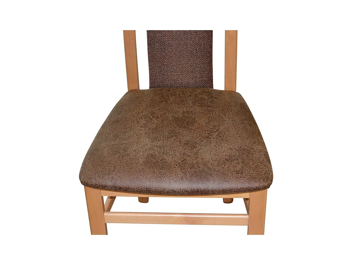 Esstisch Stühle Buche Bezug in Braun 95 cm hoch (2er Set)