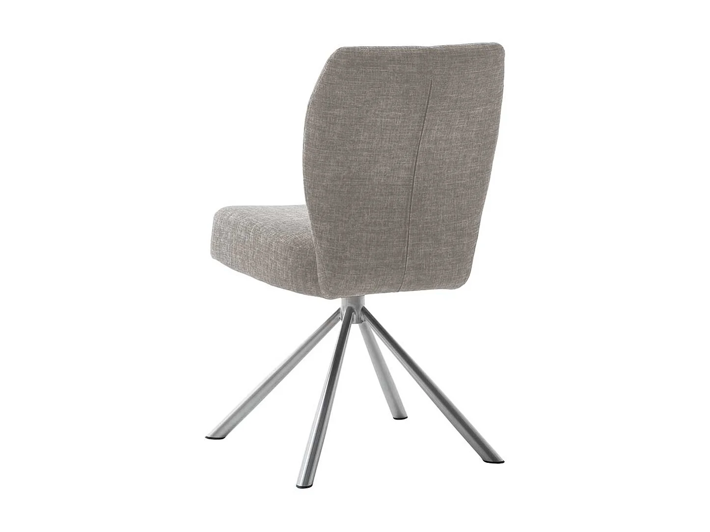 Polsterstühle in Hellbraun Webstoff Edelstahlgestell (2er Set)