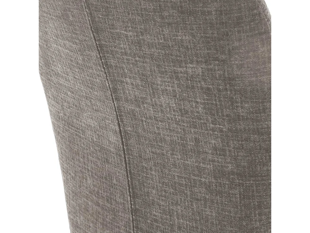 Polsterstühle in Hellbraun Webstoff Edelstahlgestell (2er Set)