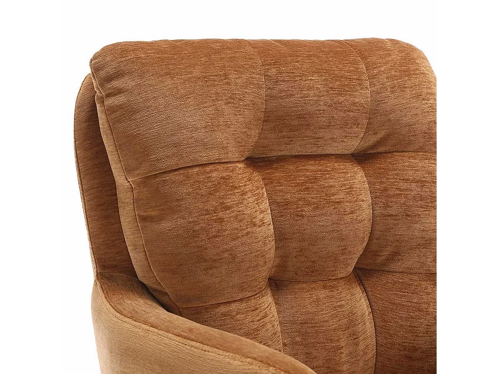 Esstischstuhl Stuhl Set in Ocker aus Chenillegewebe (2er Set)