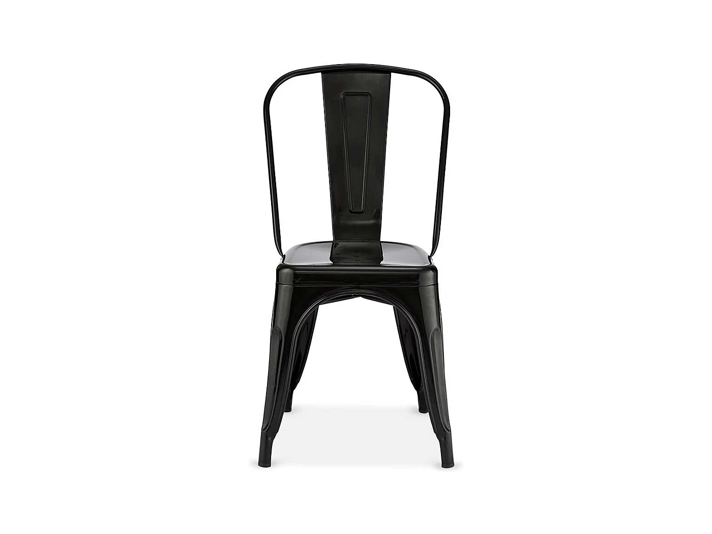 Industriedesign St�hle aus Stahl Schwarz (4er Set)