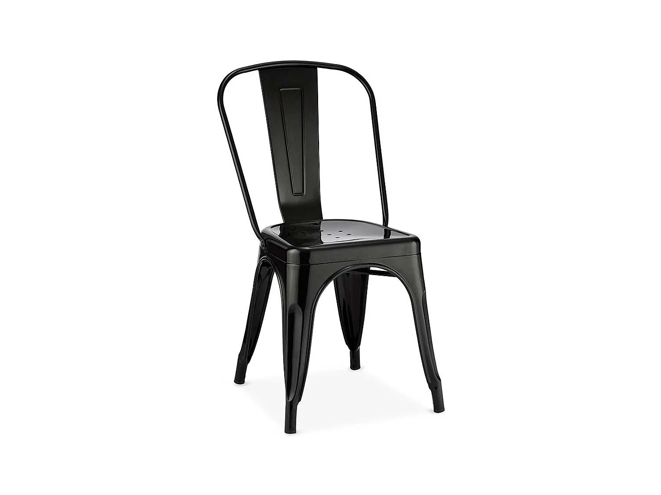 Industriedesign St�hle aus Stahl Schwarz (4er Set)