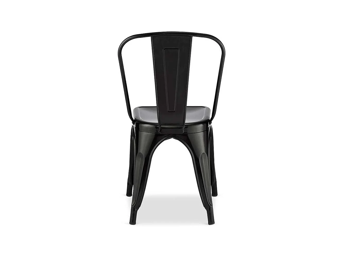Industriedesign St�hle aus Stahl Schwarz (4er Set)