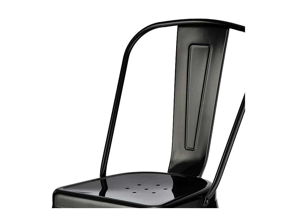 Industriedesign St�hle aus Stahl Schwarz (4er Set)