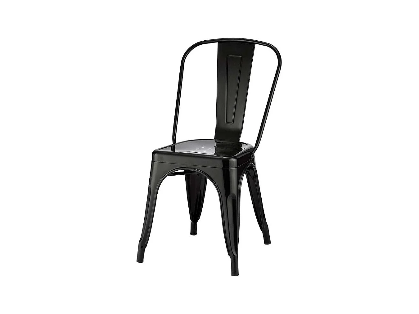 Industriedesign St�hle aus Stahl Schwarz (4er Set)
