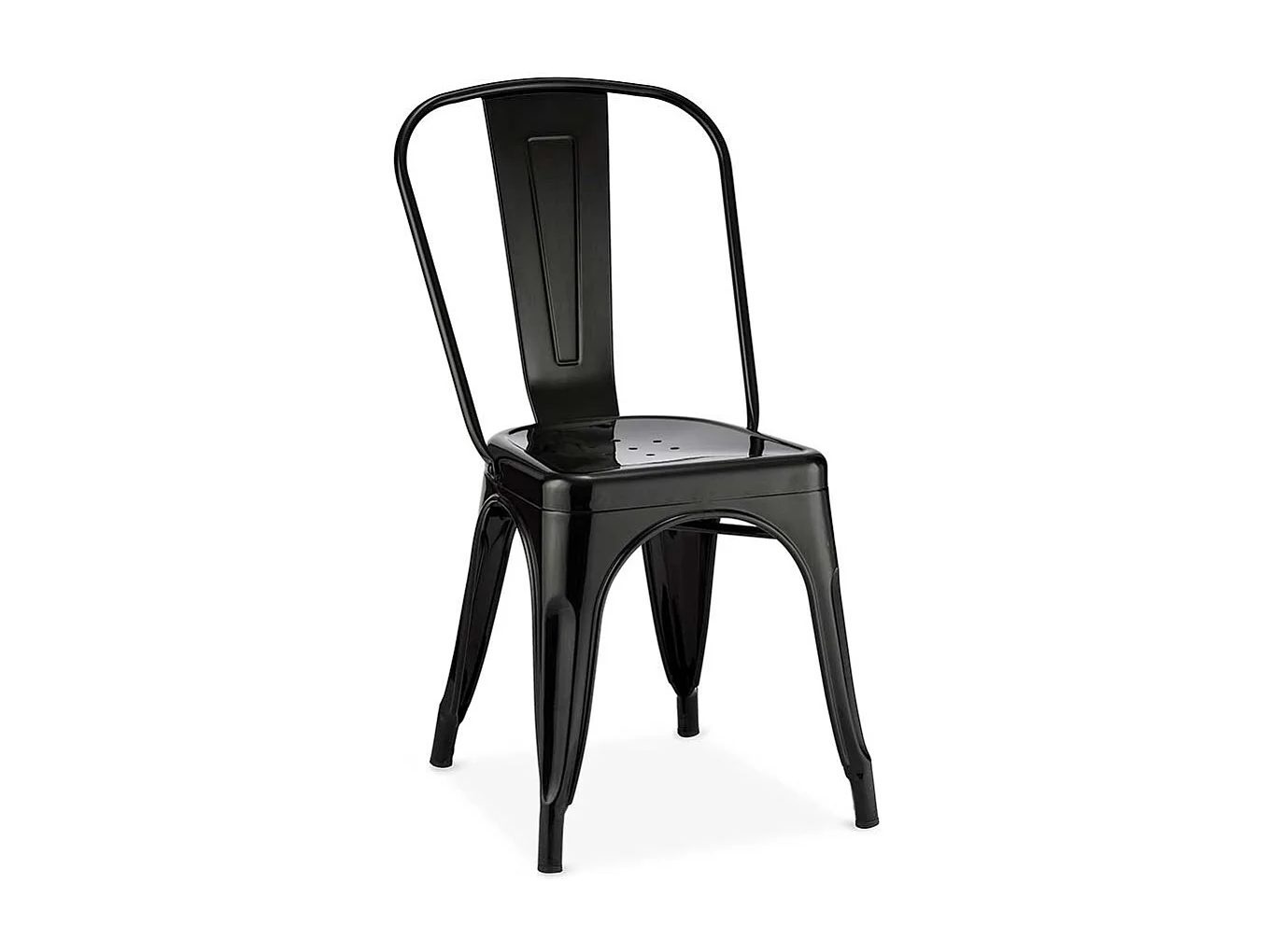 Industriedesign St�hle aus Stahl Schwarz (4er Set)