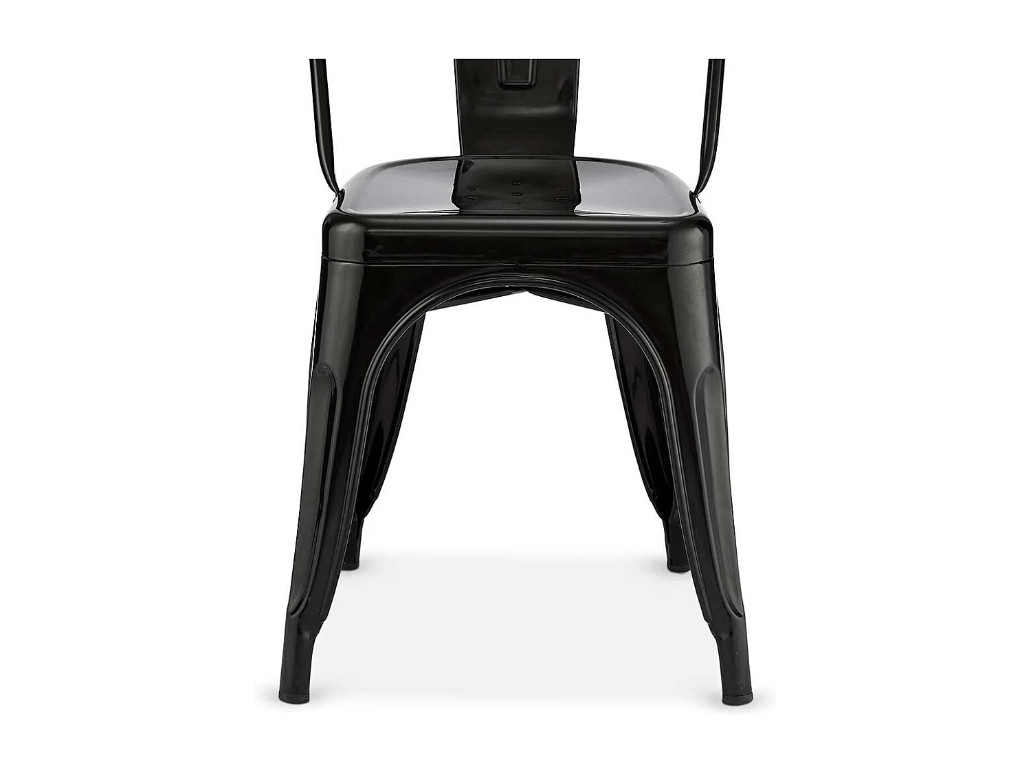 Industriedesign St�hle aus Stahl Schwarz (4er Set)