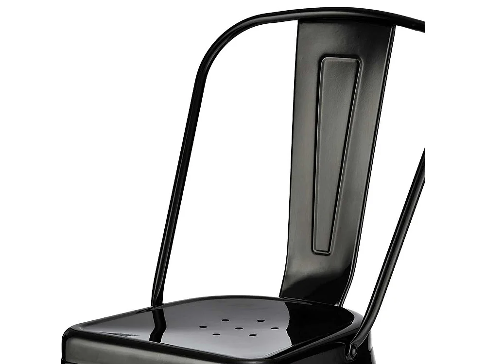 Industriedesign St�hle aus Stahl Schwarz (4er Set)