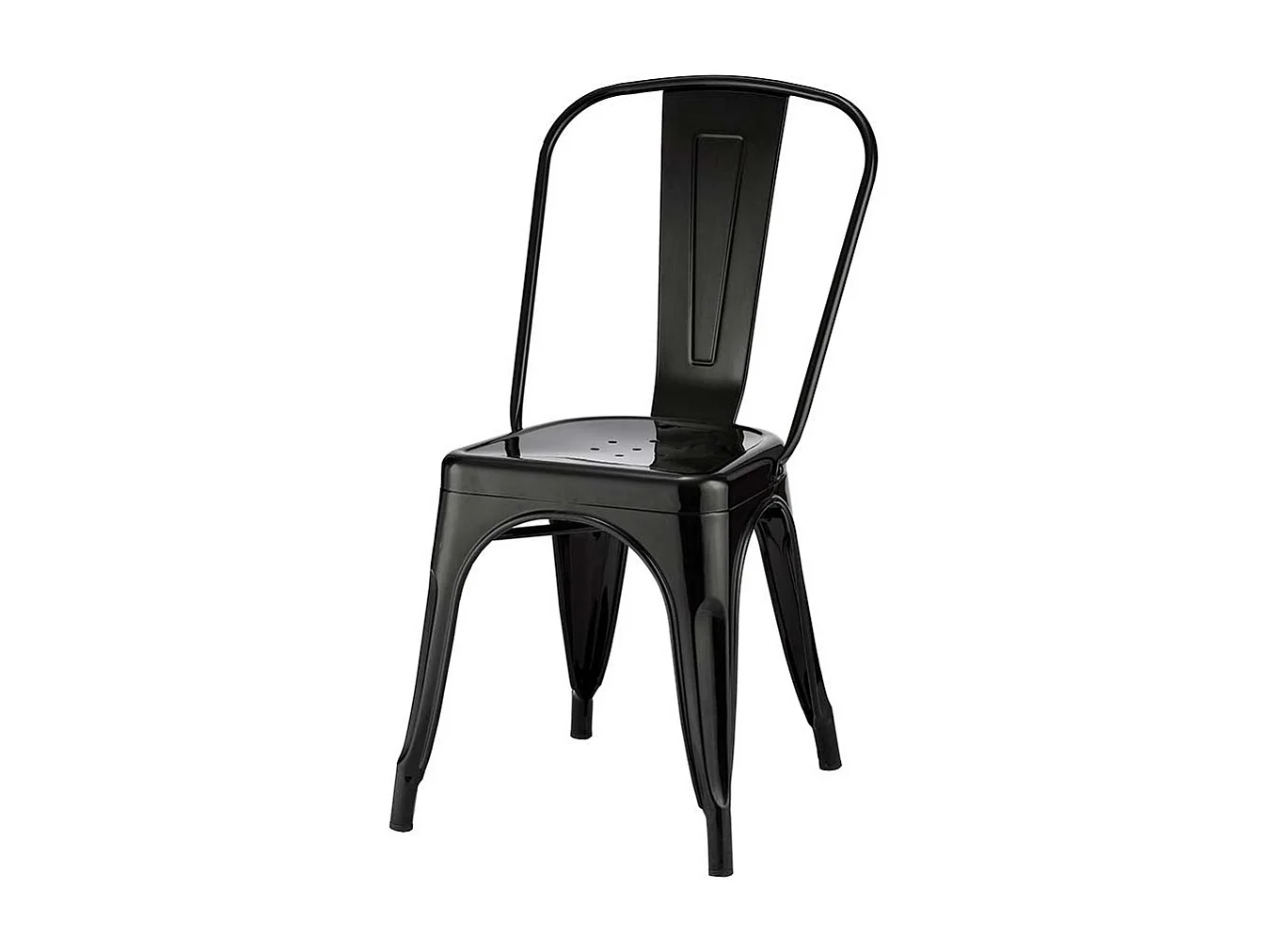 Industriedesign St�hle aus Stahl Schwarz (4er Set)