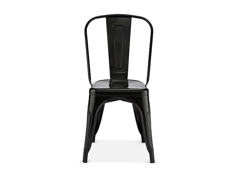 Industriedesign St�hle aus Stahl Schwarz (4er Set)