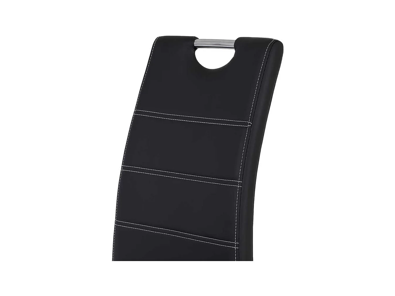 Esszimmerstuhl Set in Schwarz Kunstleder Griff (Set)