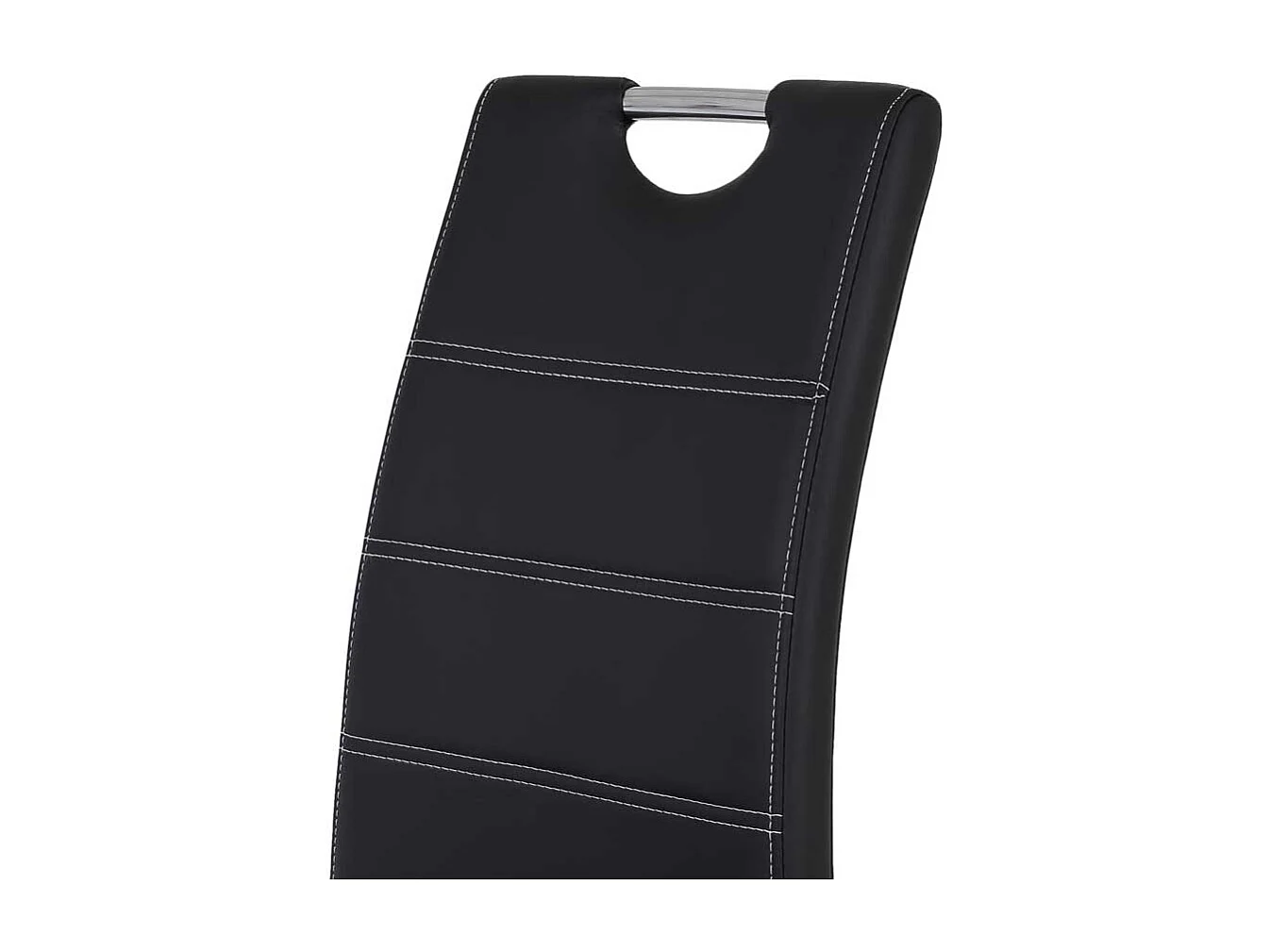 Esszimmerstuhl Set in Schwarz Kunstleder Griff (Set)