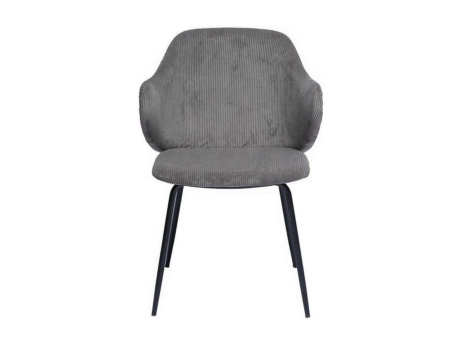 Retro Stühle in Grau und Schwarz Cord Bezug (2er Set)