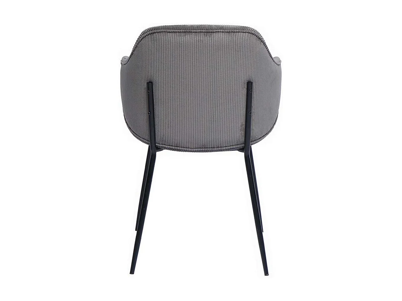 Retro Stühle in Grau und Schwarz Cord Bezug (2er Set)