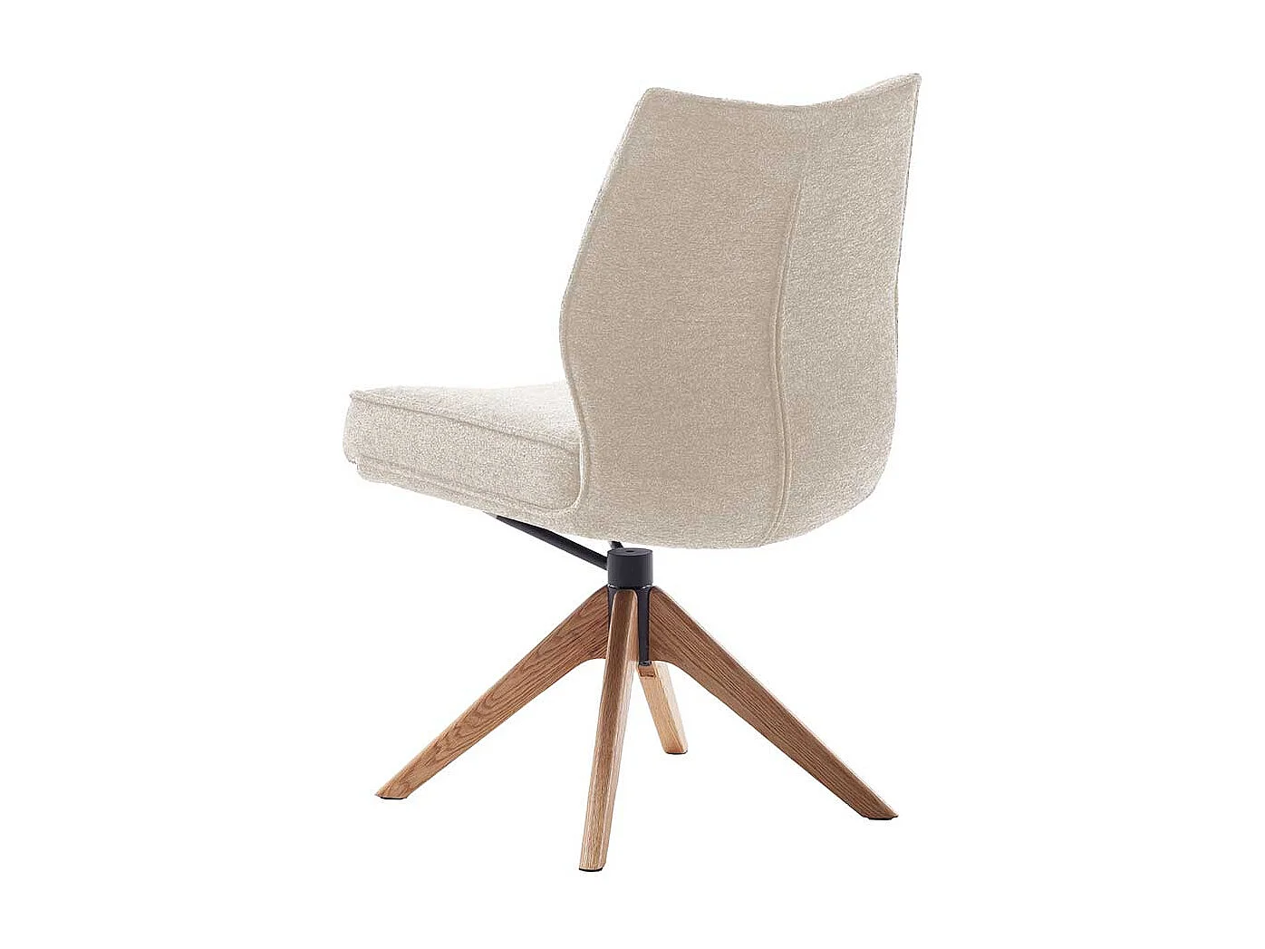 Esstisch Stühle Küchenstuhl aus Massivholz und Chenillegewebe (2er Set)