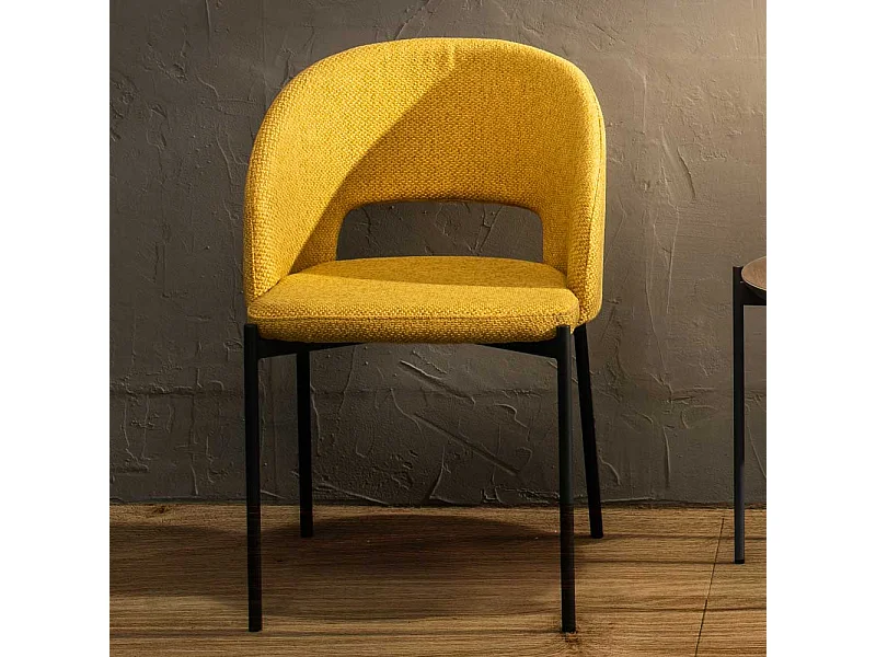 Esszimmerstühle in Gelb Armlehnen (2er Set)