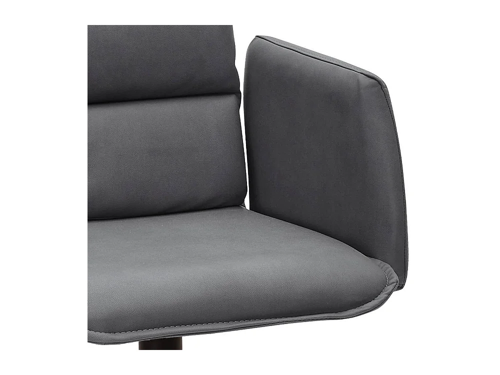 Armlehnstuhl Polsterstuhl Esszimmer in Dunkelgrau mit Gestell aus Metall